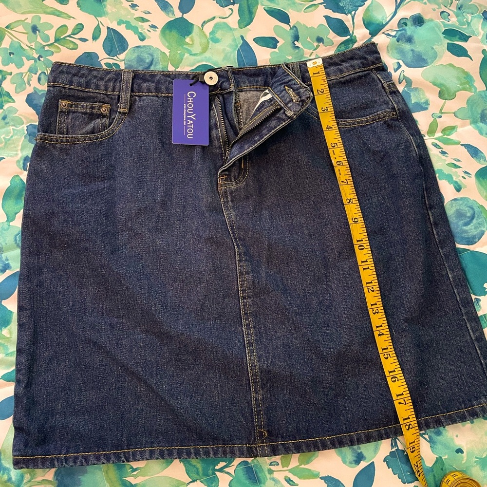 NWT ChouYatou Classic Denim Mini Skirt